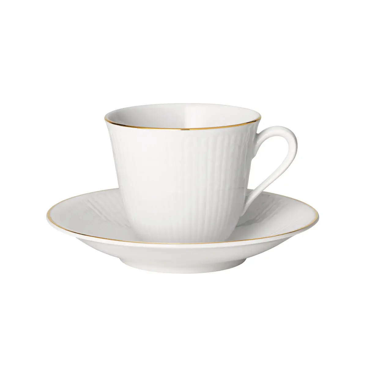 Swedish Grace Gala kaffekopp med fat, Hvit