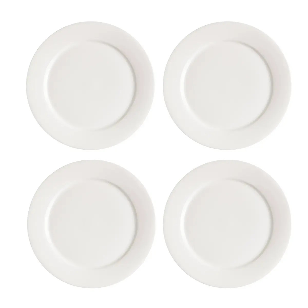 Kalk tallerken 21 cm 4-stk., hvit