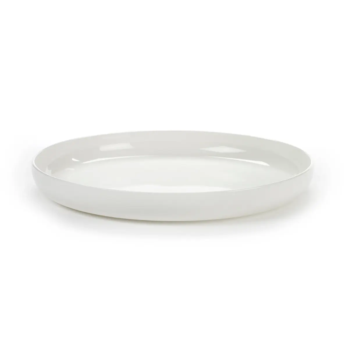Base tallerken med høy kant hvit, 24 cm