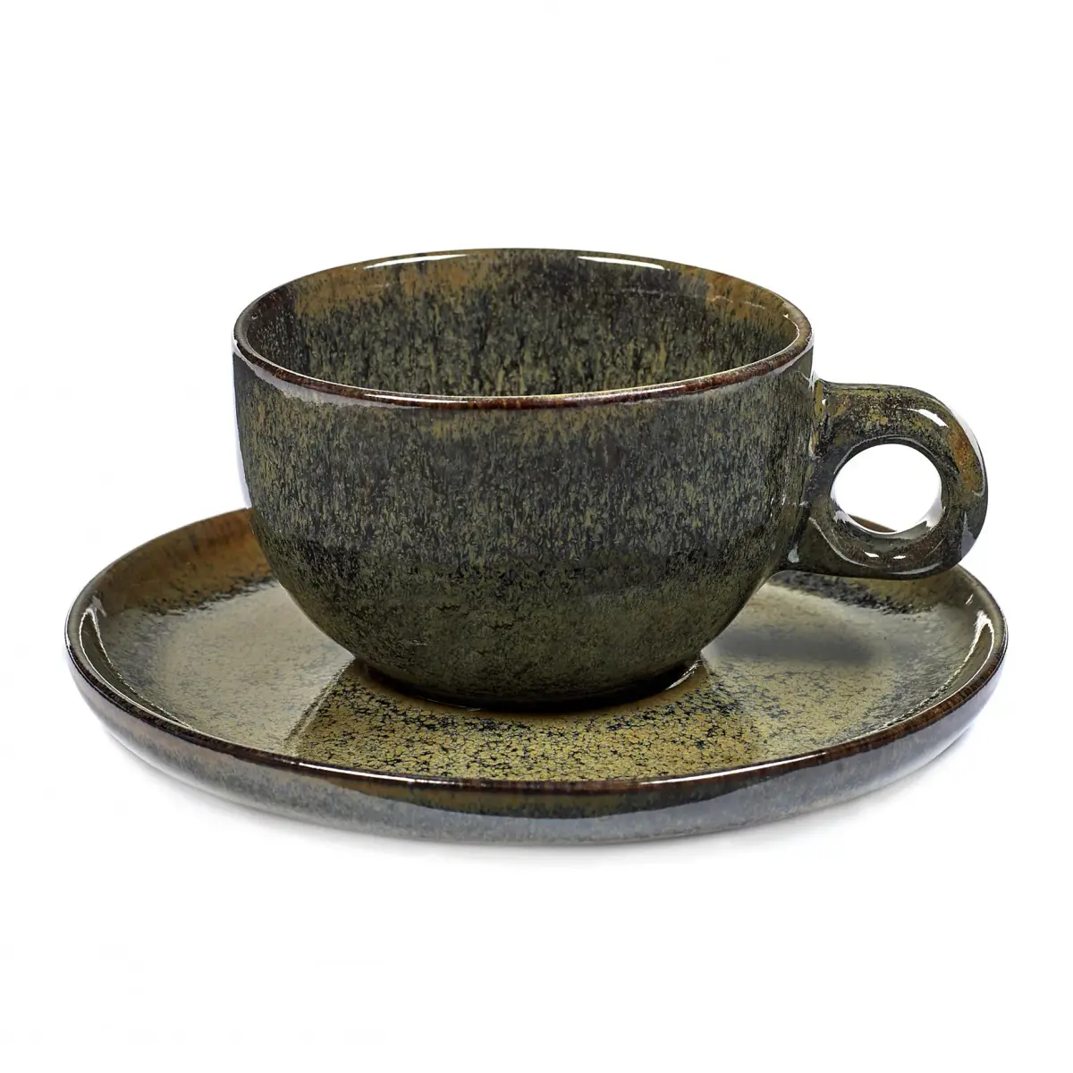 Surface cappuccinokopp med fat 23 cl, Indi grey