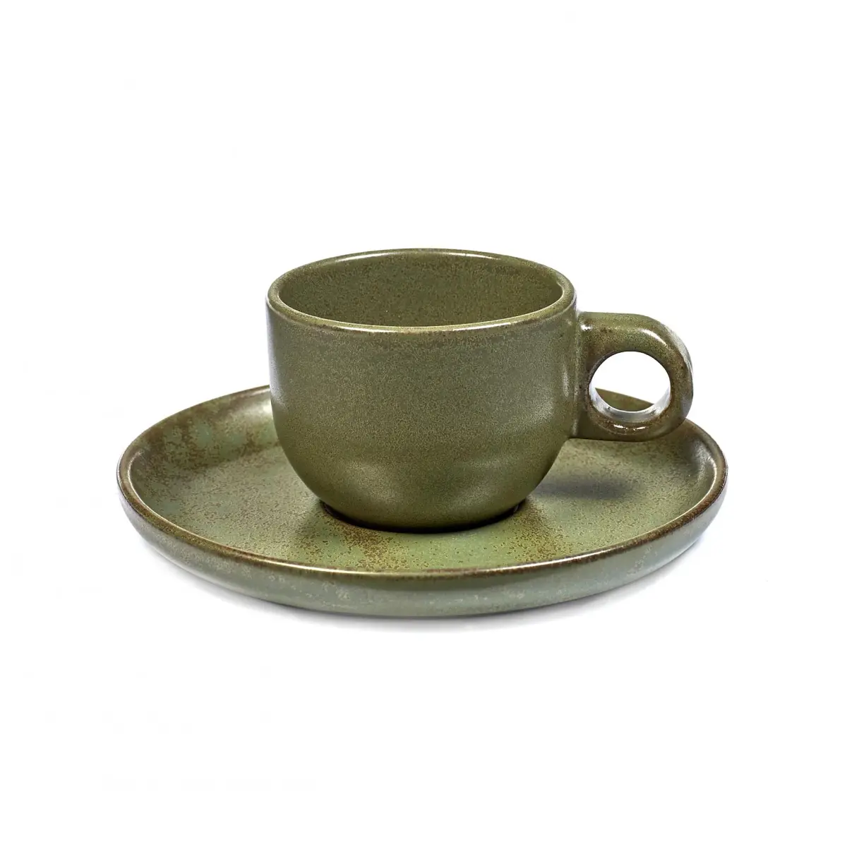 Surface espressokopp med fat 10 cl, Camogreen