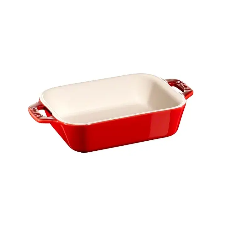 Staub rektangulær ovnsform 14x11 cm, rød