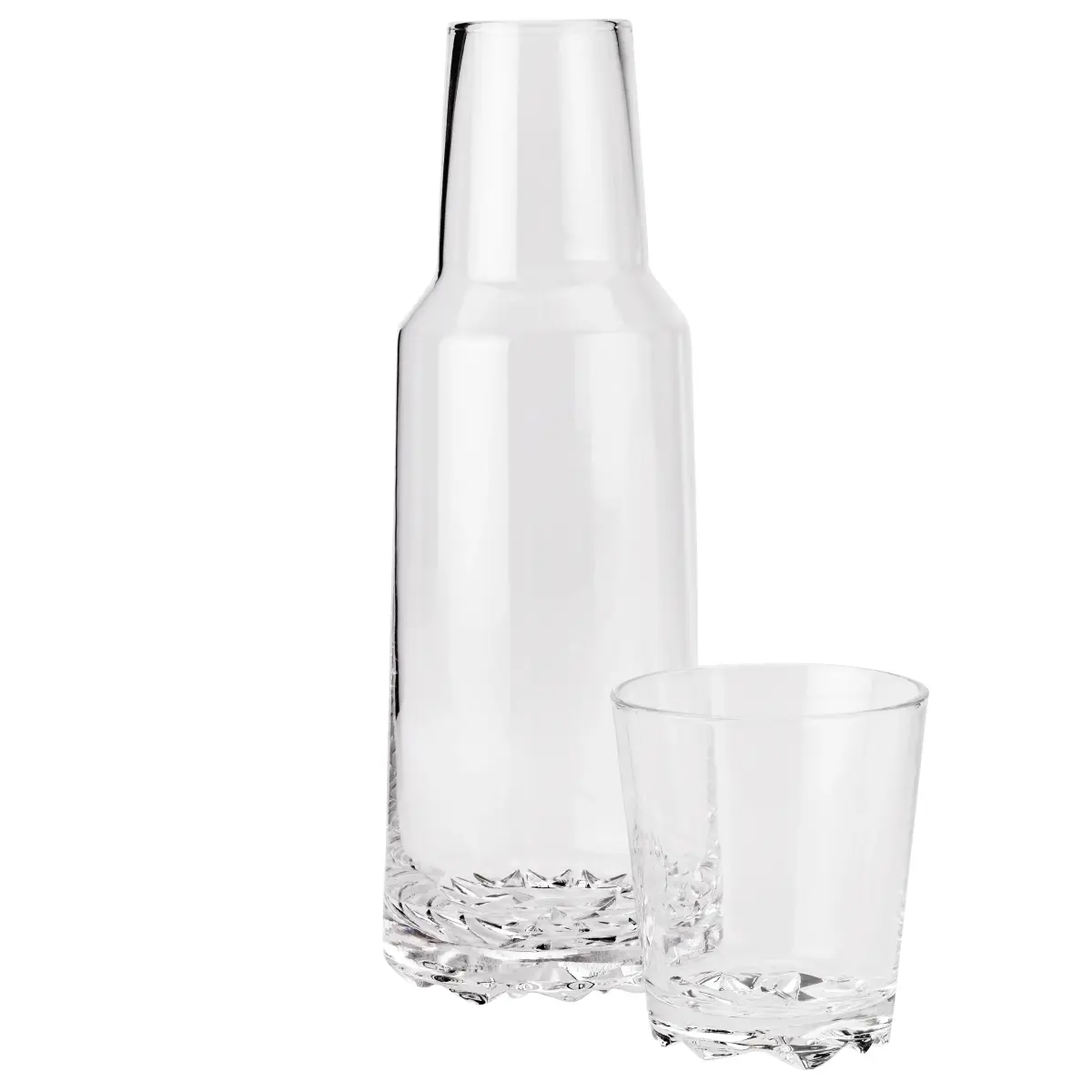 Glacier karaffel med drikkeglass, Klar