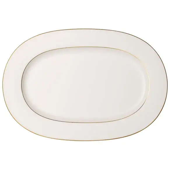 Anmut Gold serveringsfat 41 cm, Hvit