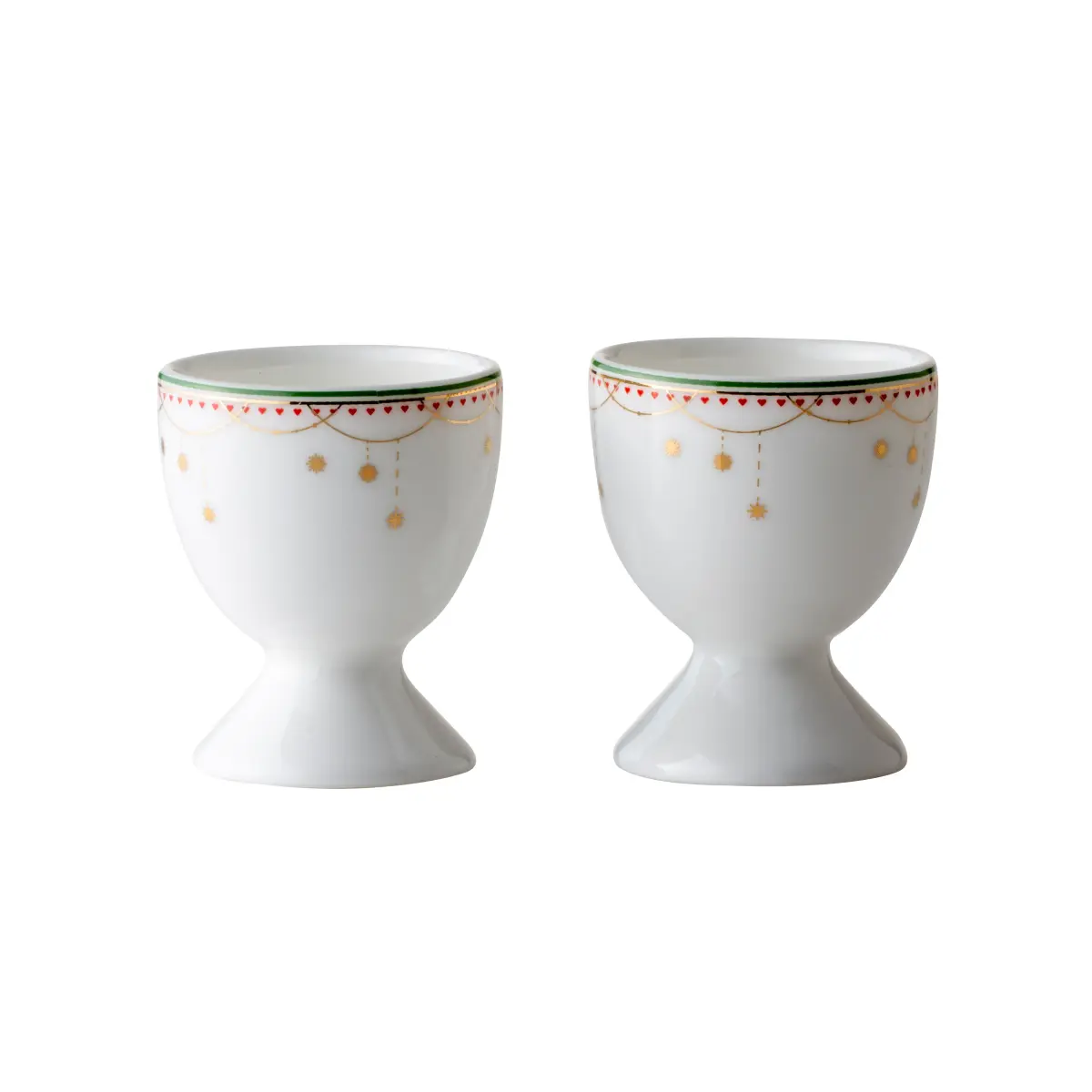 Julemorgen eggeglass 2-stk., Hvit