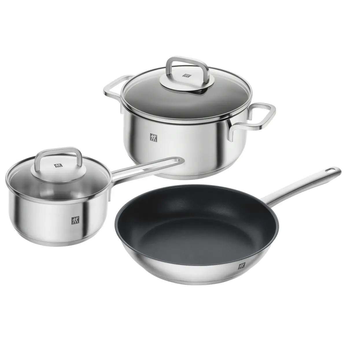 Zwilling Cube grytsett 3 deler, Rustfritt stål-klar