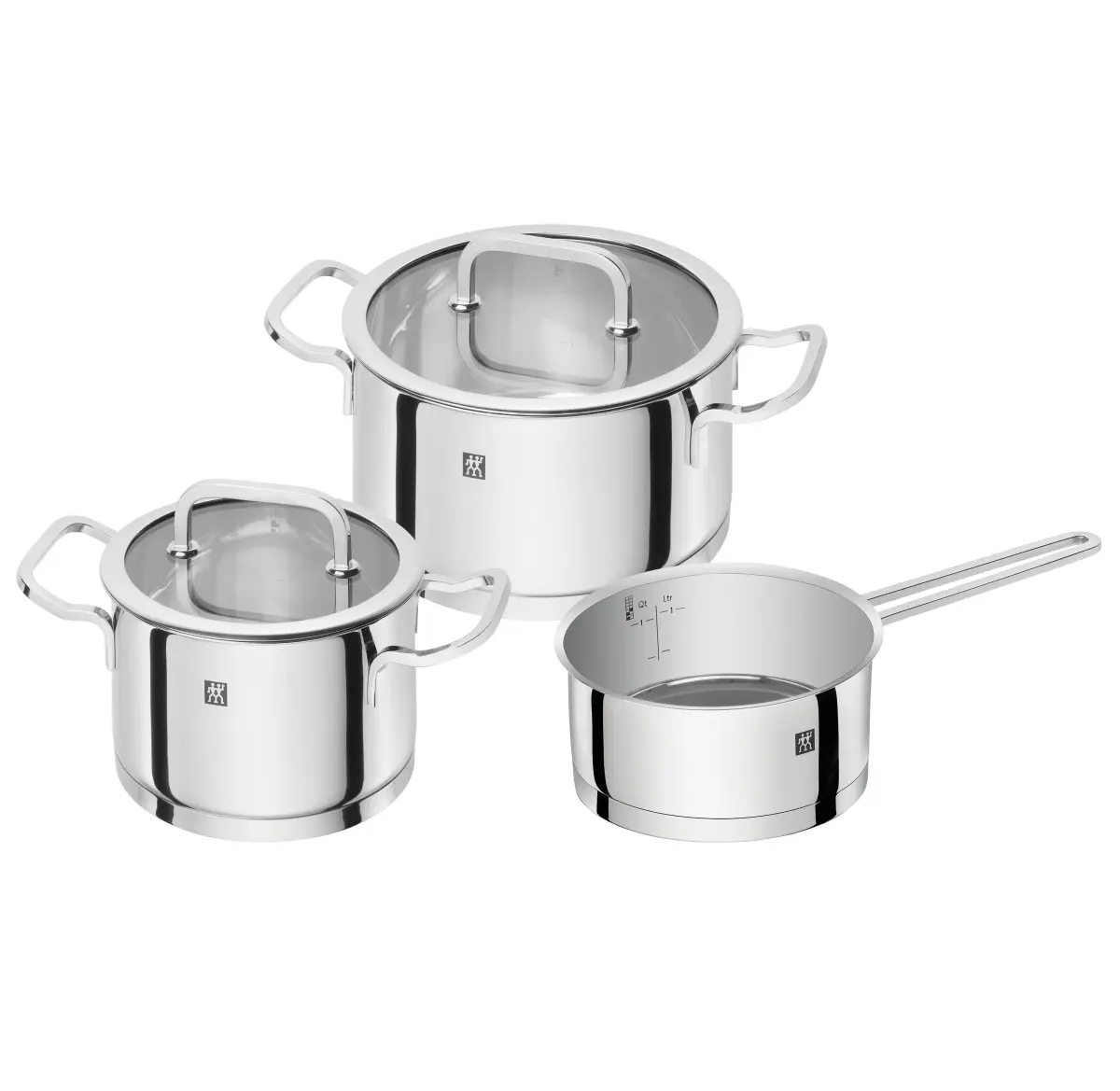 Zwilling Moment S grytsett 3 deler, Rustfritt stål-svart