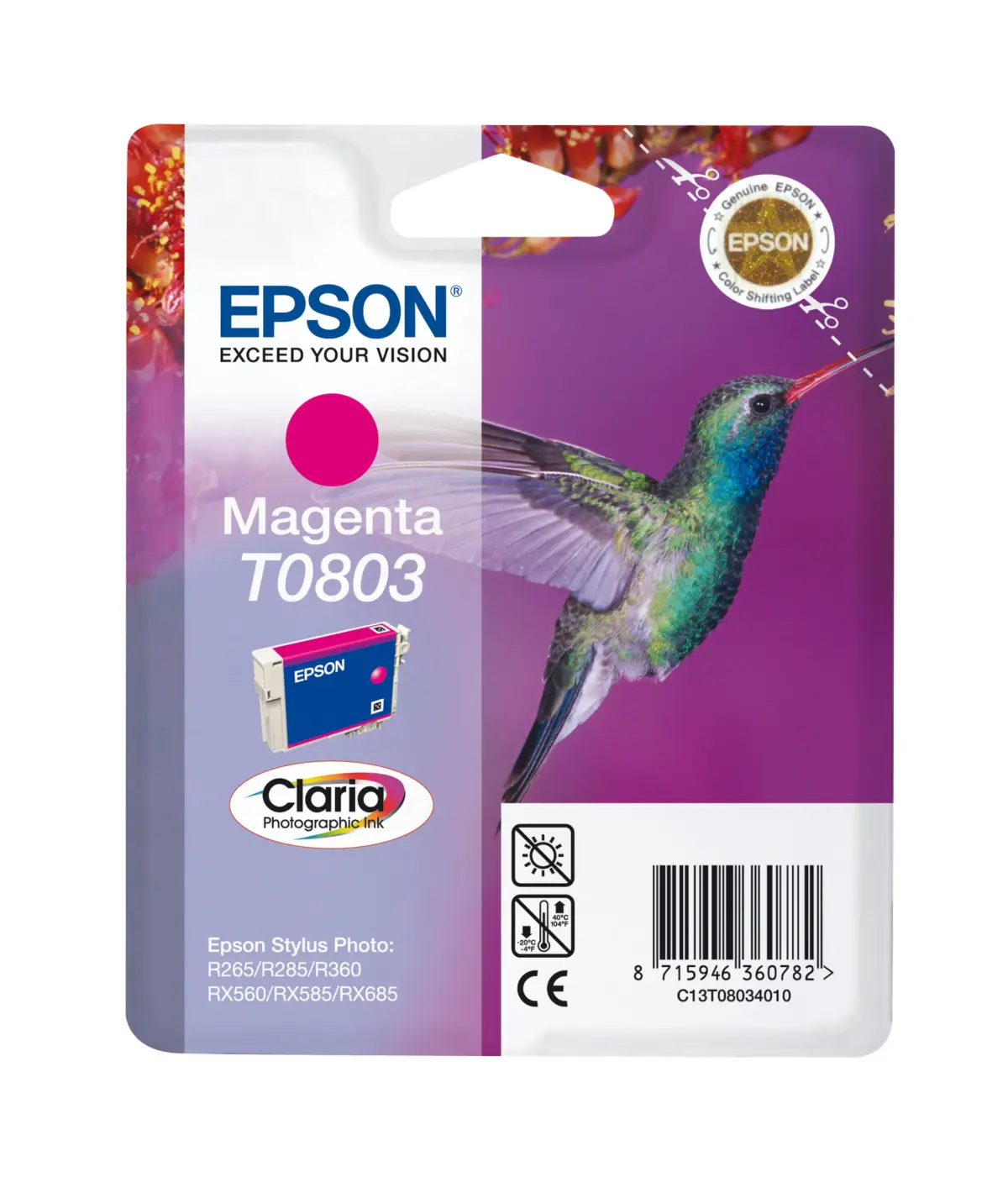 Epson T0803 Blekkpatron - Magenta