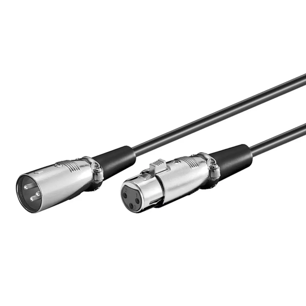 Balansert XLR-kabel 1 m, Svart