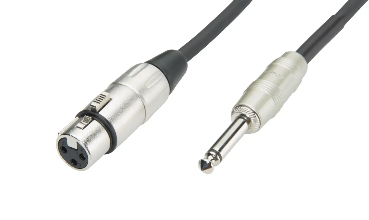 Luxorparts Mik-kabel  XLR til 6,3 mm 6 m, Svart