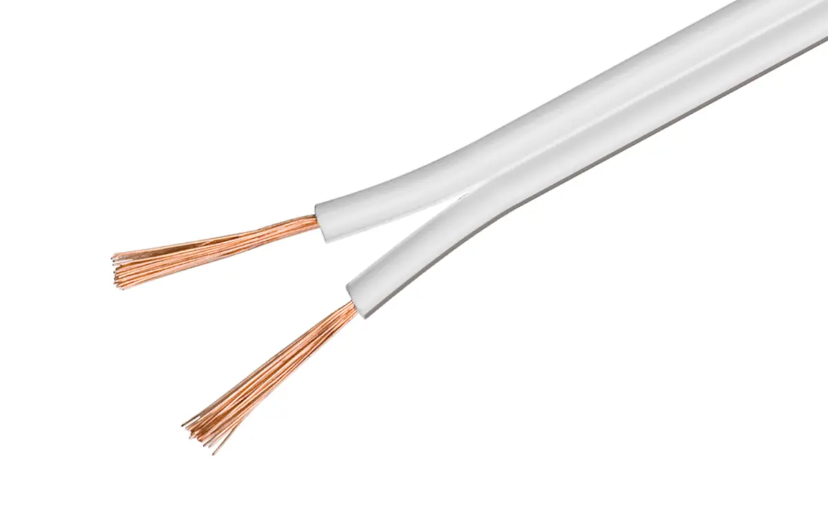 Luxorparts Høyttalerkabel 2,5 mm², hvit 50 m