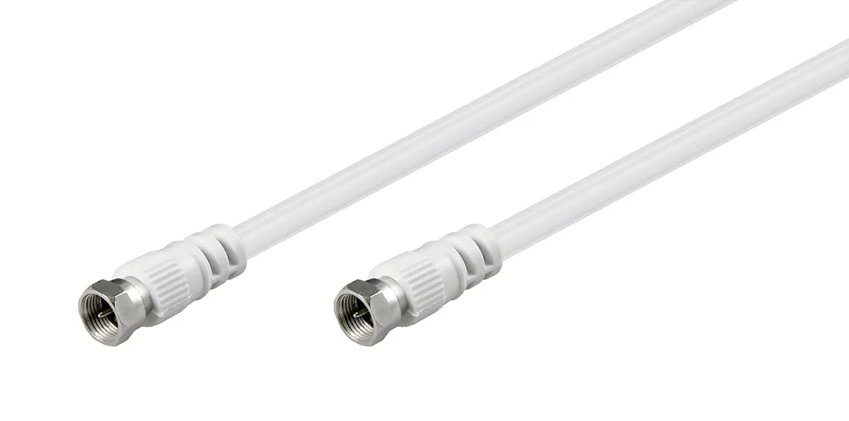 Luxorparts F-kabel, hvit 2,5 m