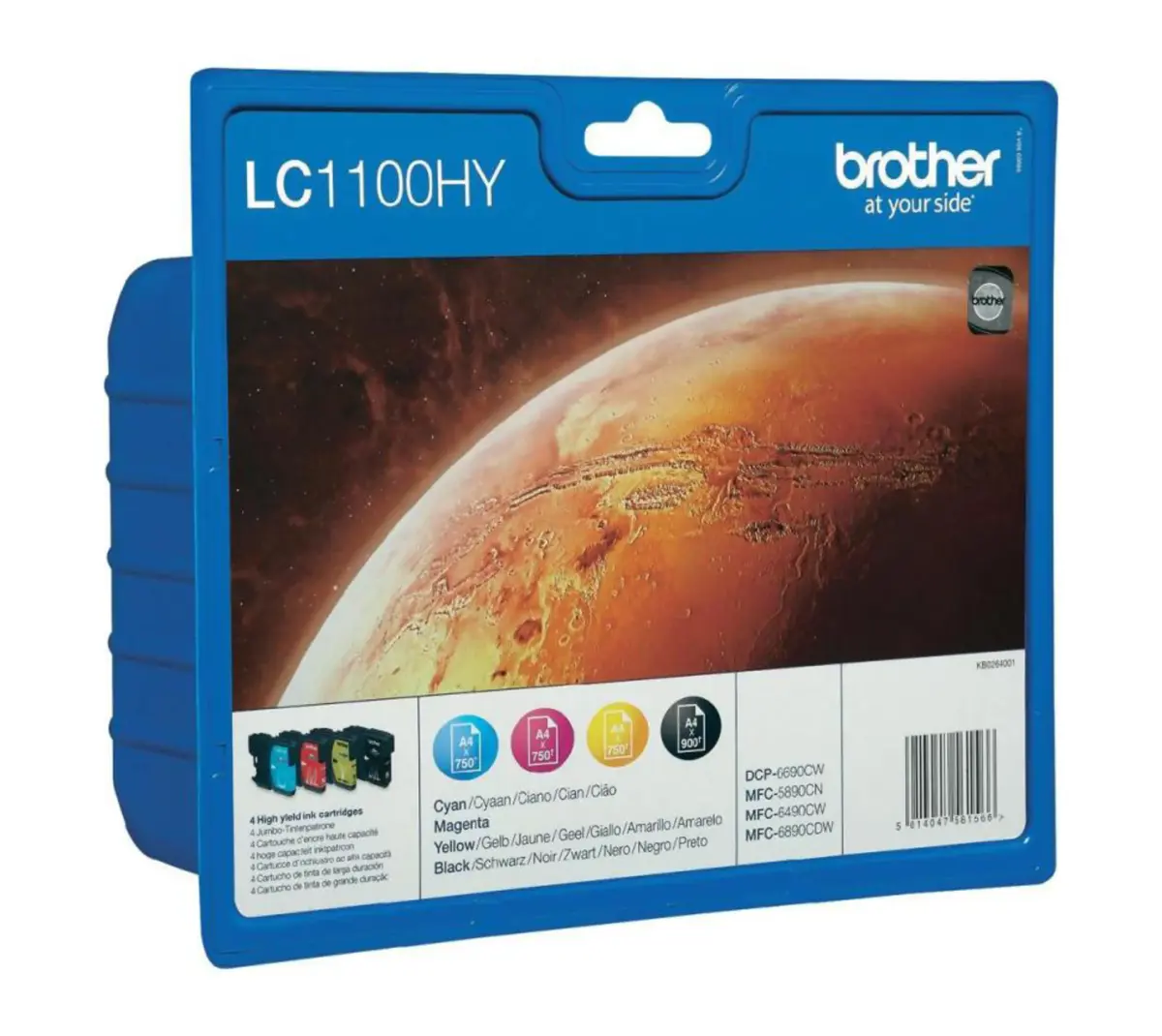 Brother LC1100HY Blekkpatron 4-pk.