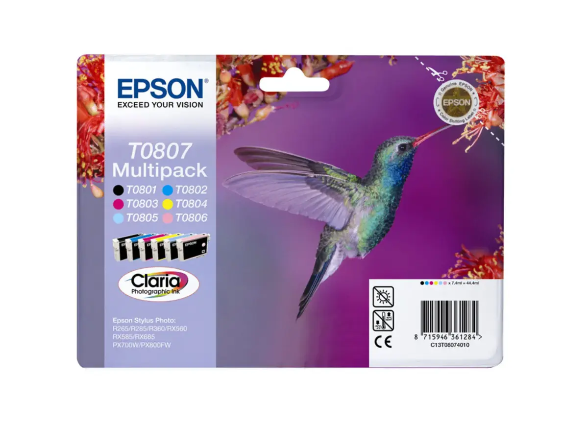 Epson T0807 Blekkpatroner - Multipakke