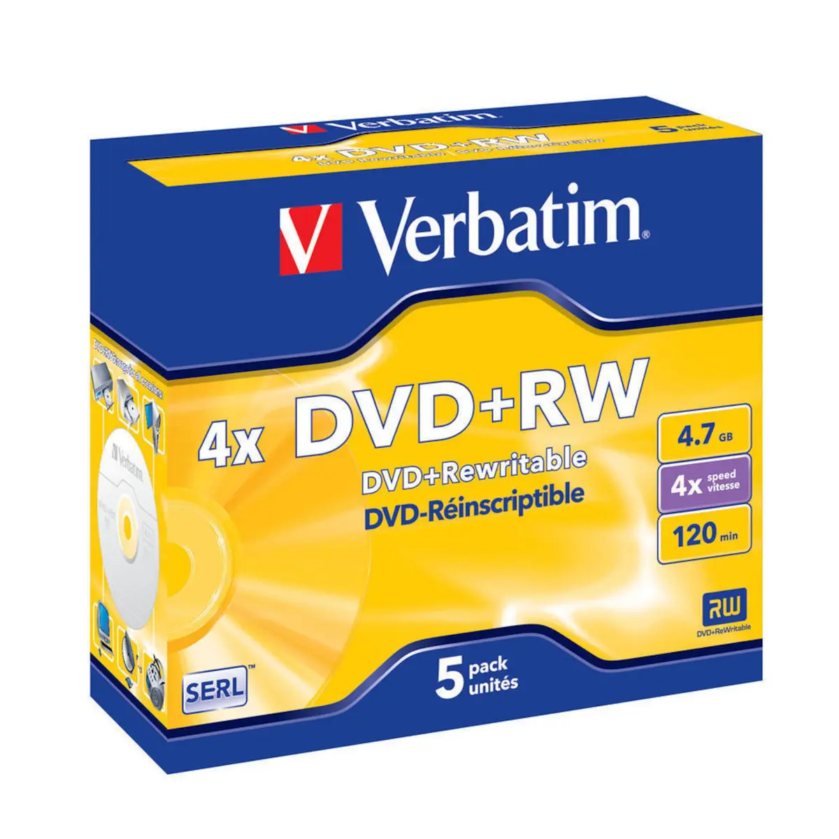 Verbatim DVD+RW i etui 5-pk.