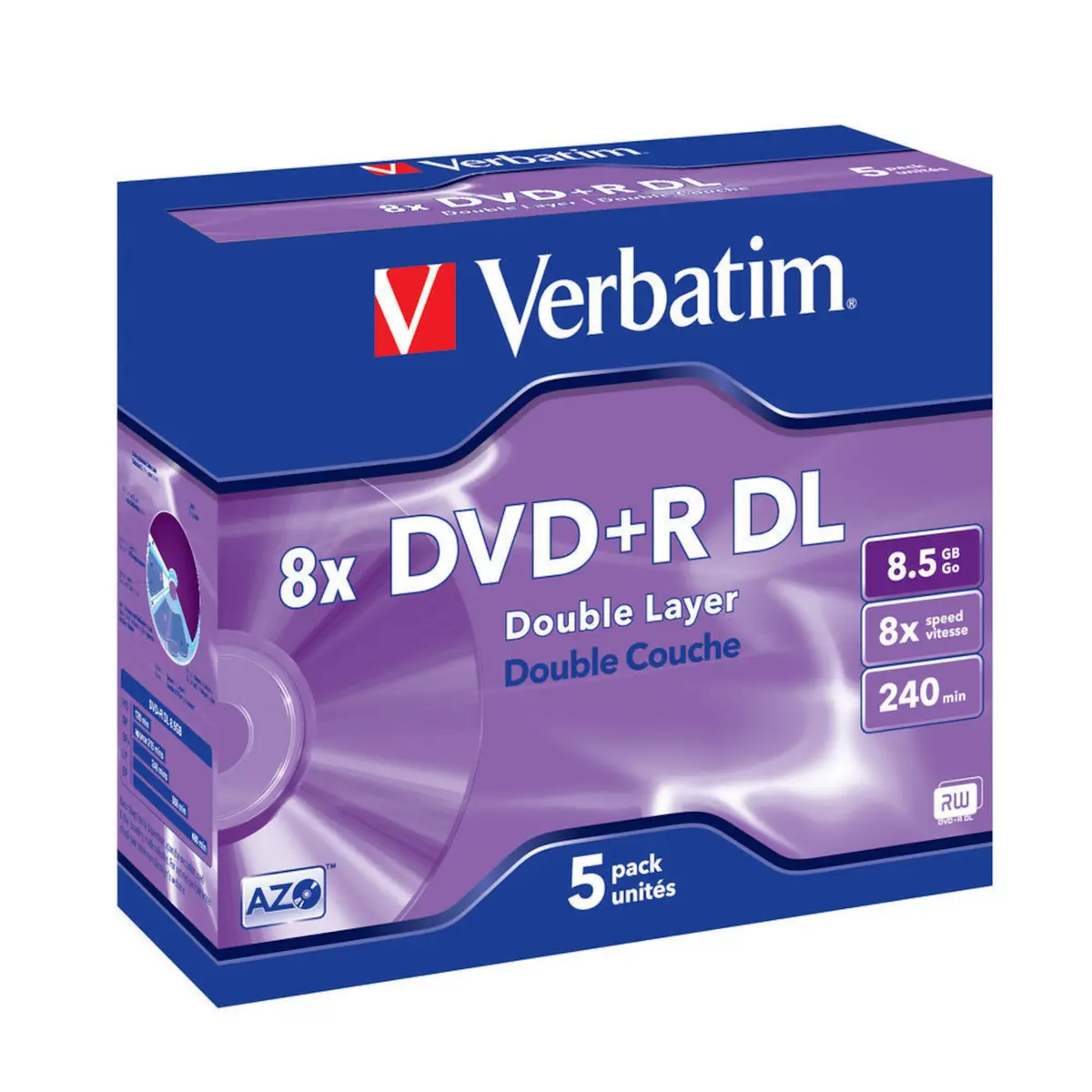 Verbatim DVD+R DL i etui 5-pk.