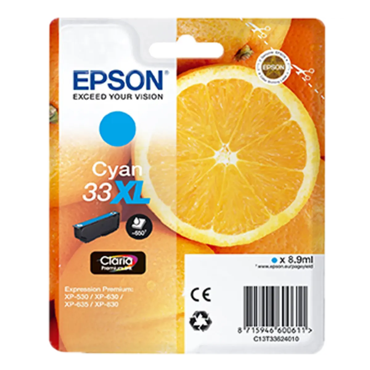 Epson T3362 blekkpatron, cyan XL