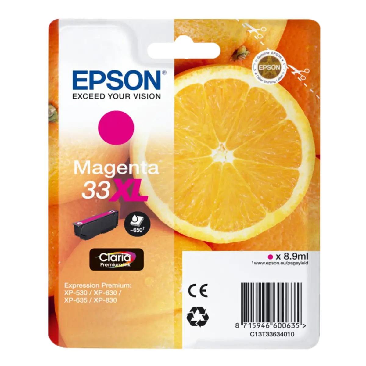 Epson T3363 blekkpatron, magenta XL