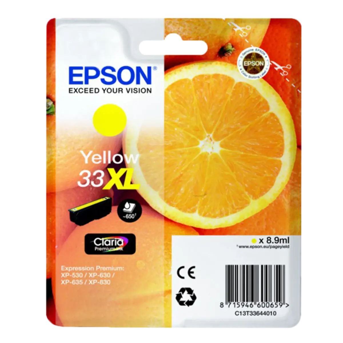 Epson T3364 blekkpatron, gul XL