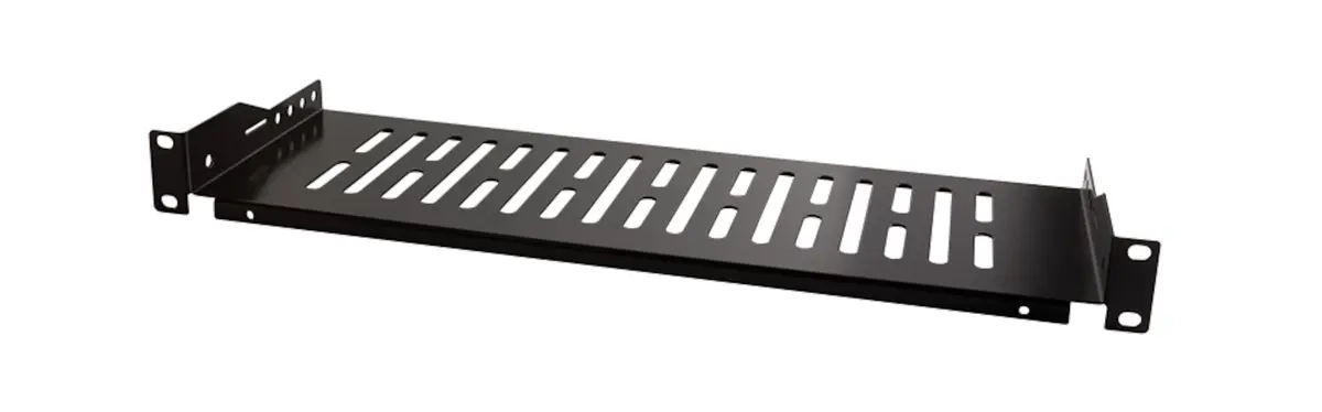 19"-hylle 1U, svart