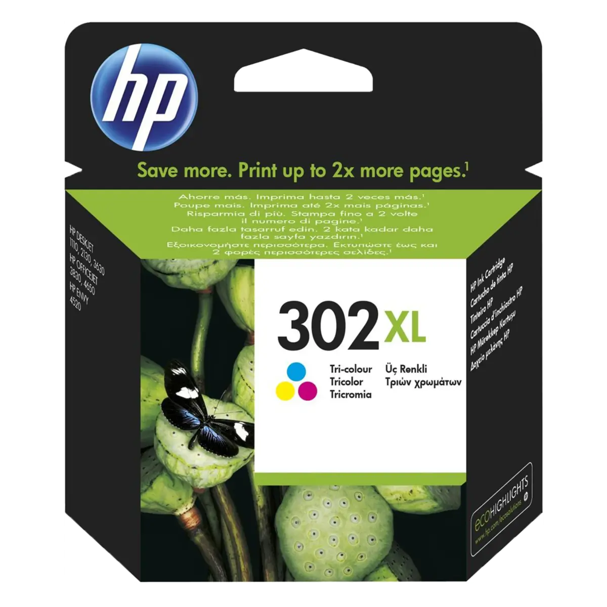 HP 302XL Blekkpatron, flere farger