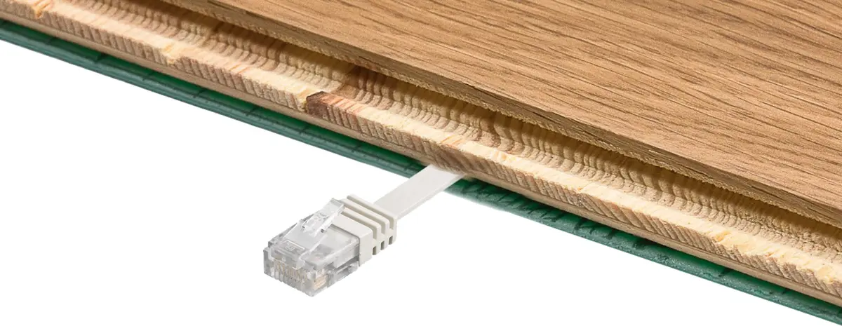 Flat UTP-nettverkskabel Cat. 6 Hvit 20 m