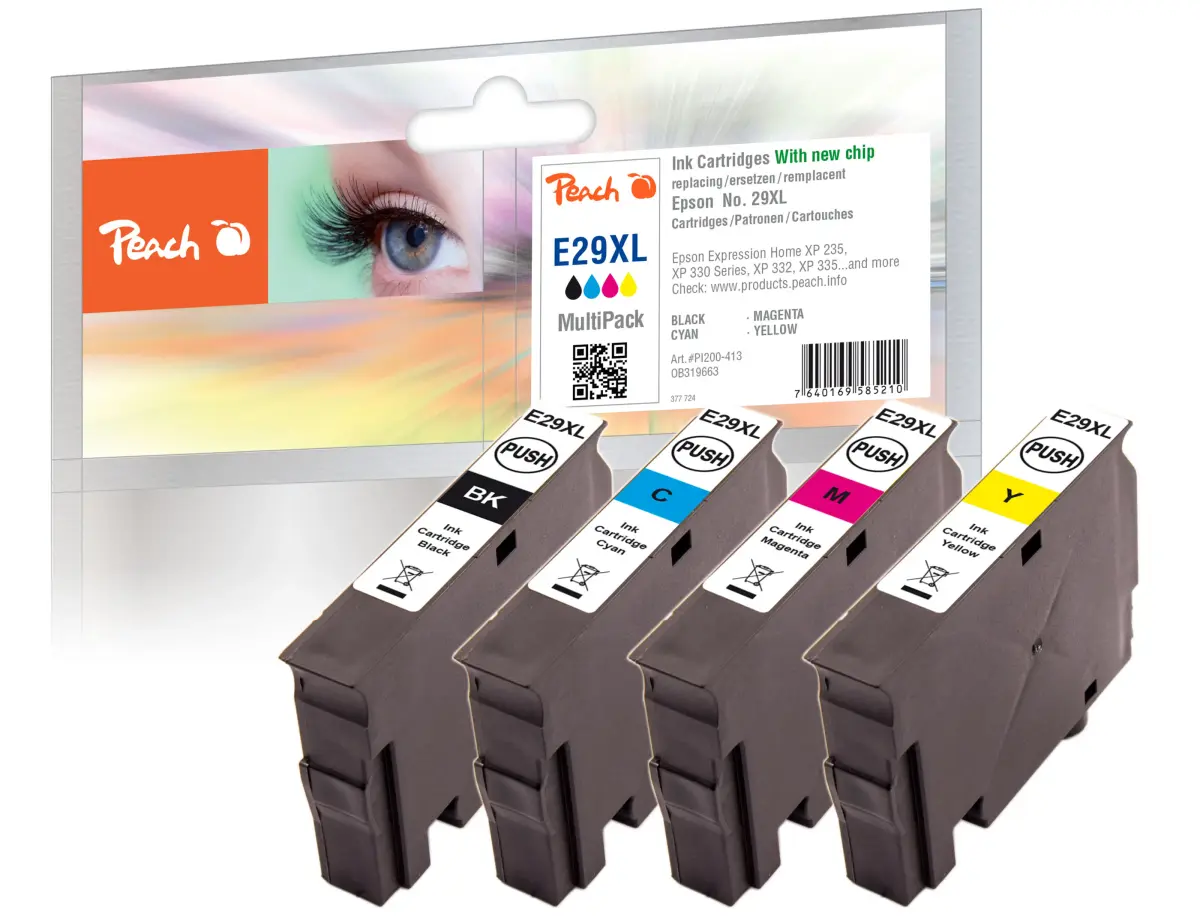 Peach T2996 Blekkpatron, 4-pk.