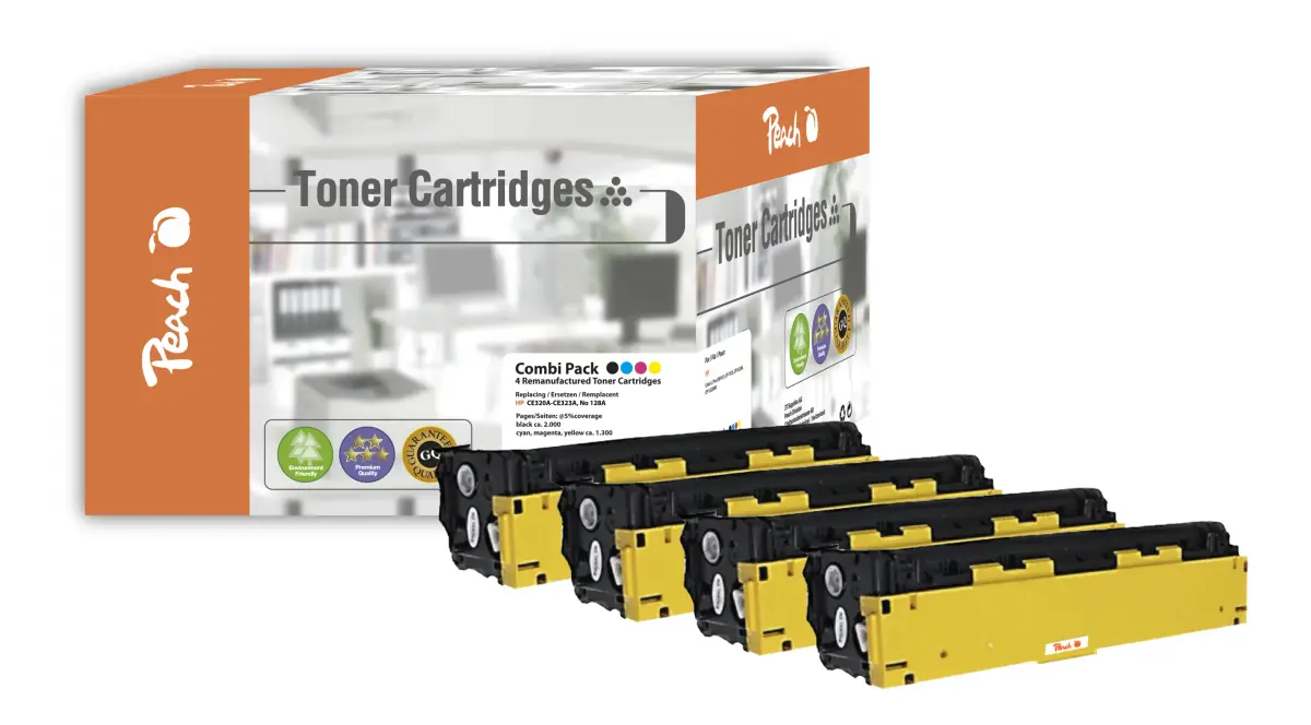 Peach Toner tilsvarer HP 128A 4-pk.