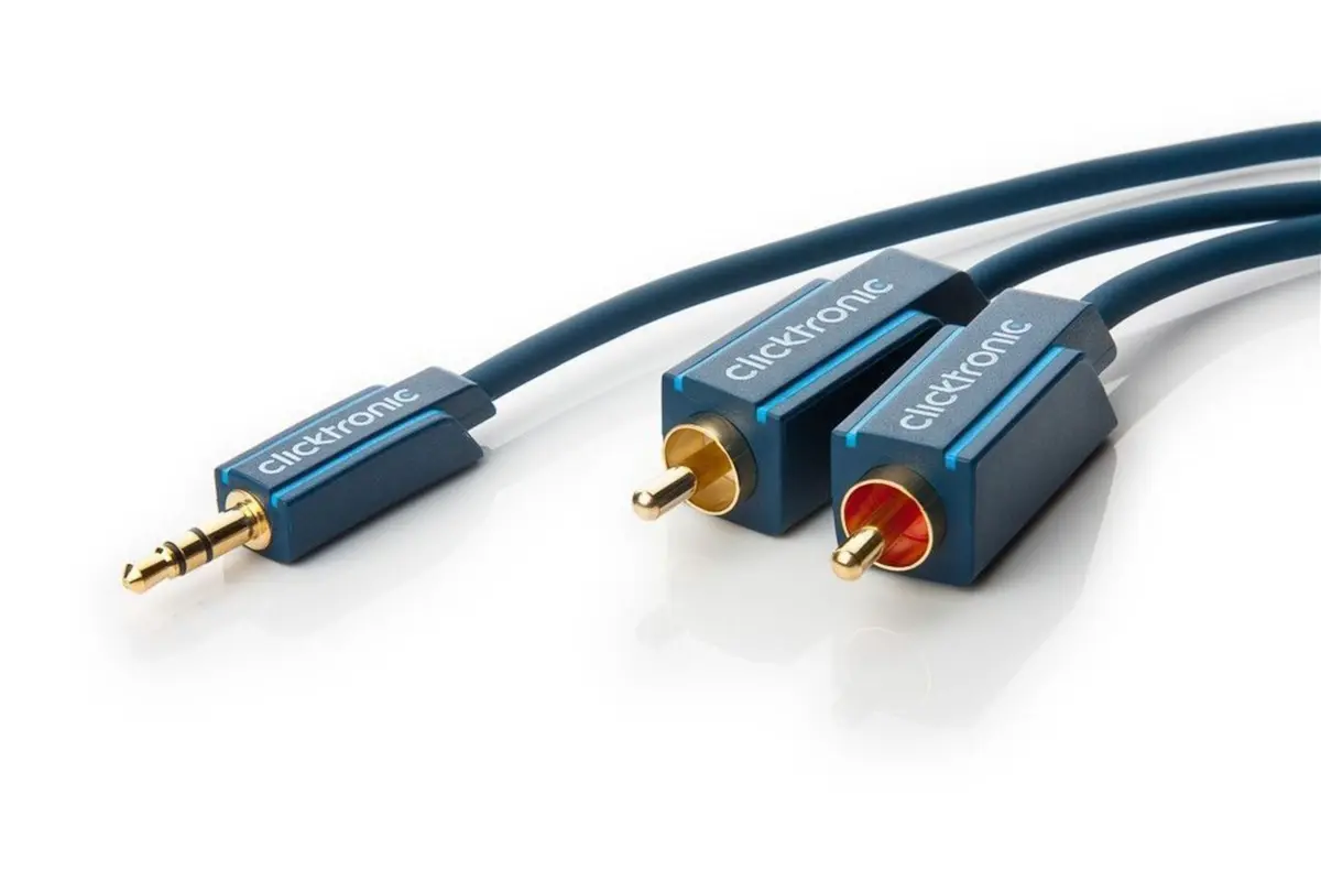 Clicktronic Lydkabel 3,5 mm til 2x RCA 2 m