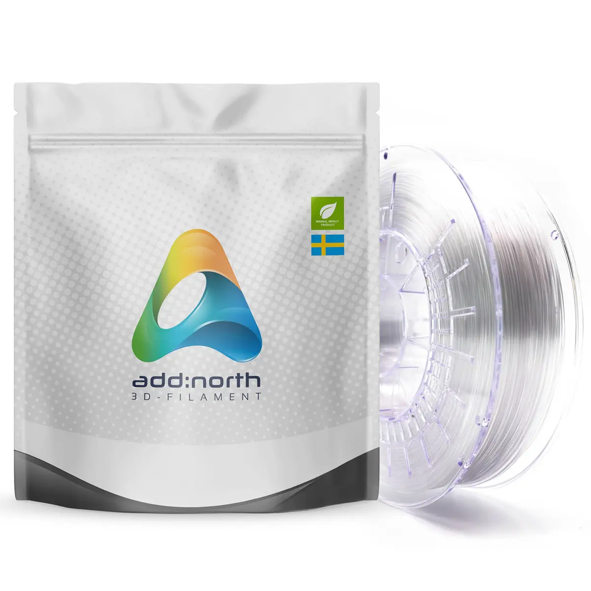 Addnorth PETG-filament for 3D-skrivere 1,75 mm Transparent