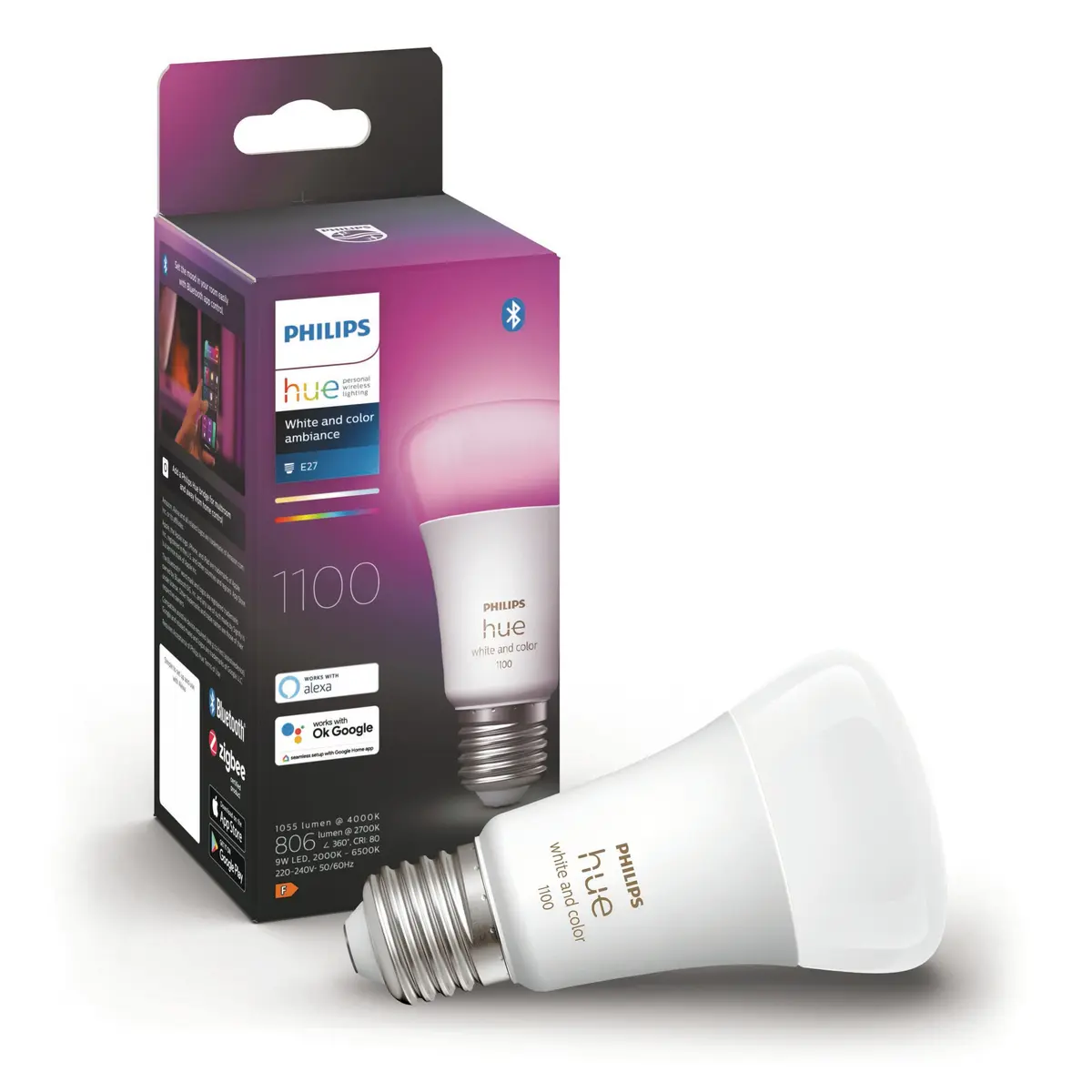Philips Hue Color Ambiance Smart LED-pære E27 1100 lm