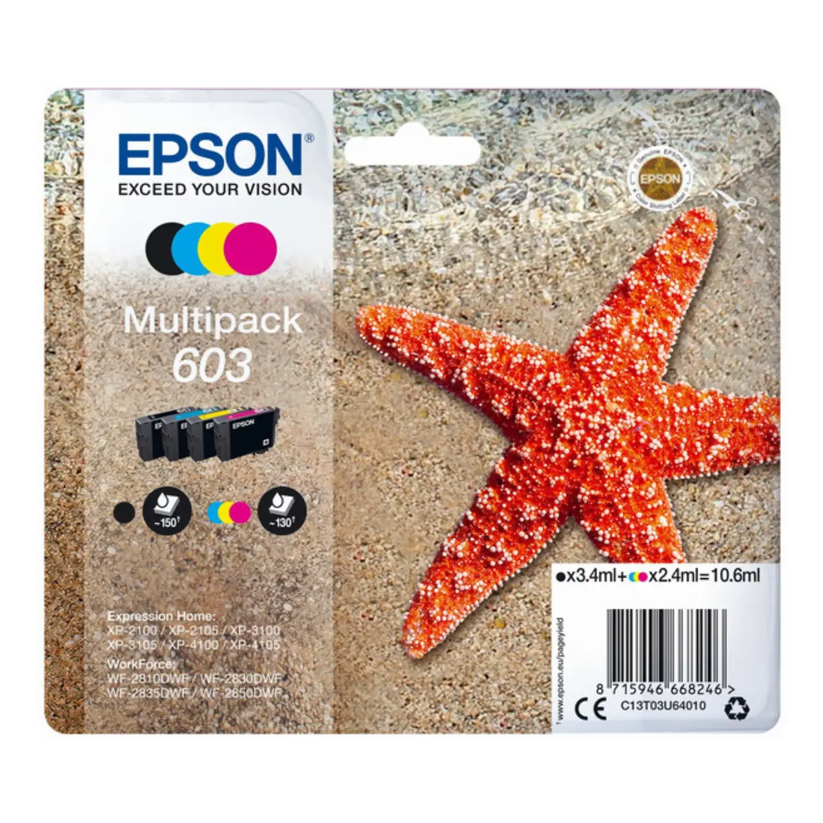 Epson T03U6 (603) Blekkpatroner 4-pk.