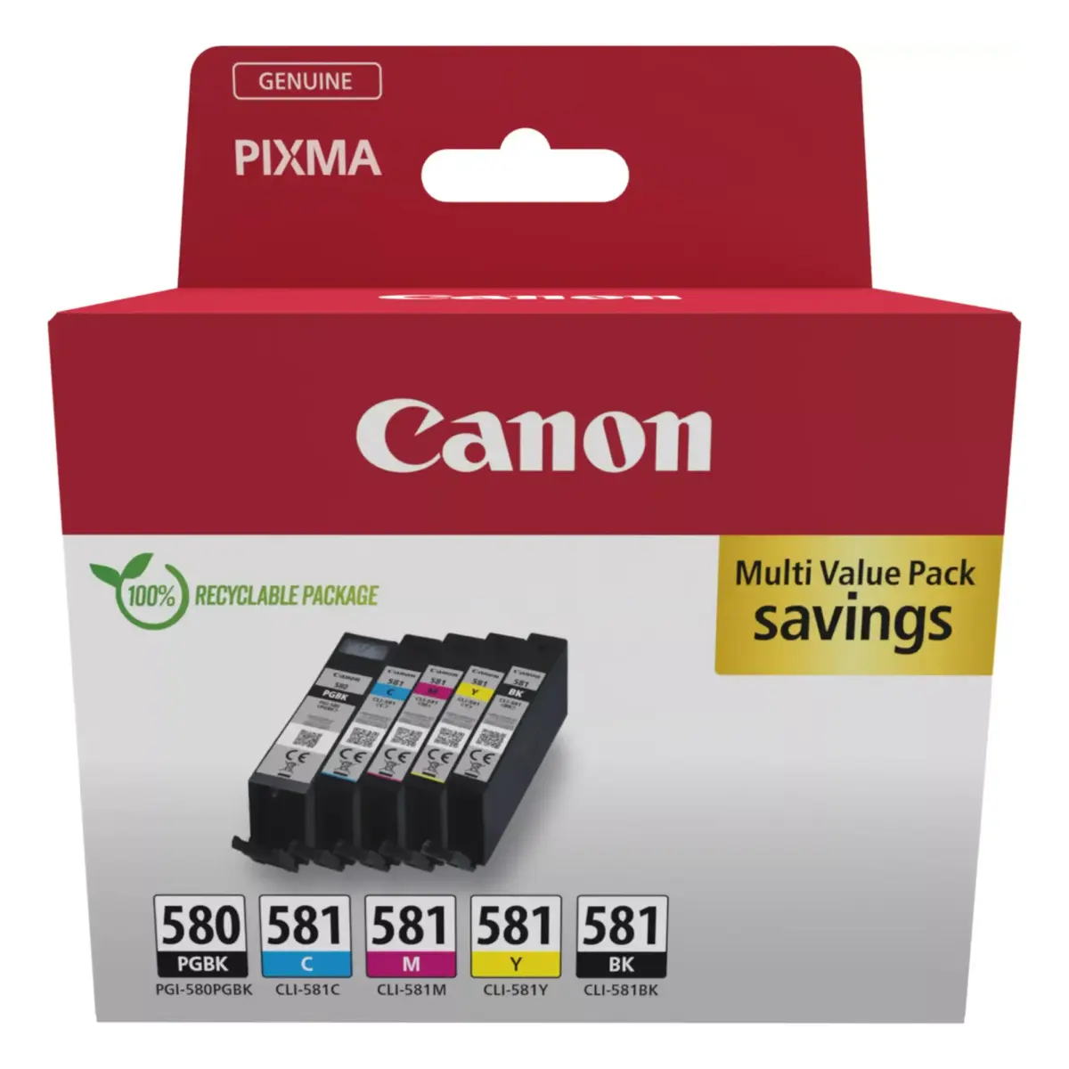 Canon PGI-580 og CLI-581 Blekkpatron 5-pk.