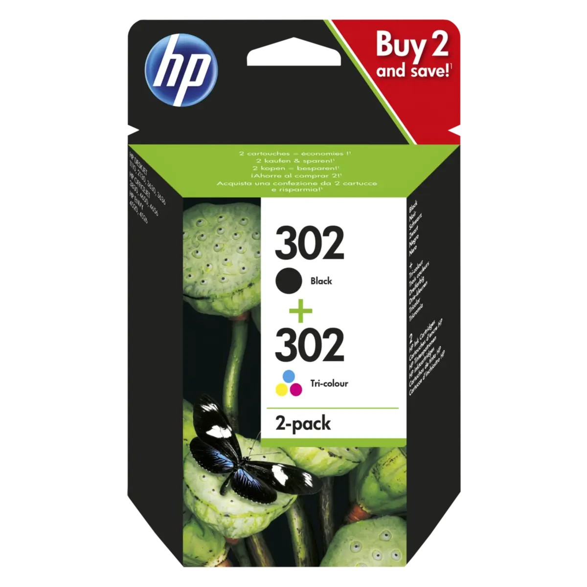 HP 302 Blekkpatroner 2-pk.
