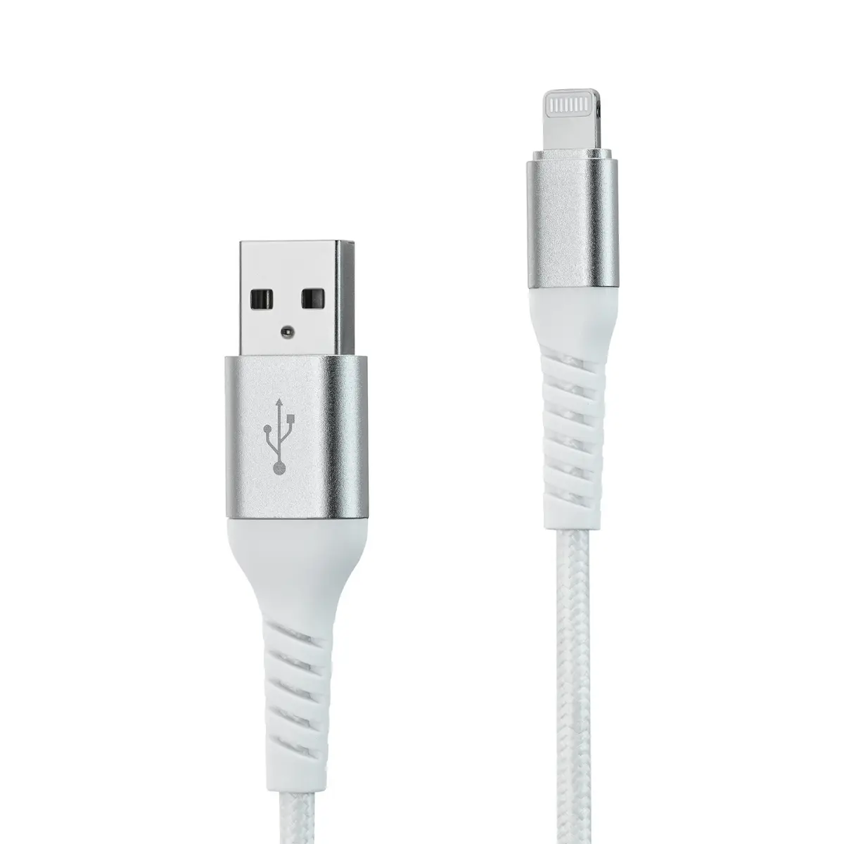 Linocell Premium Kevlar USB-A til Lightning-kabel 1 m Hvit