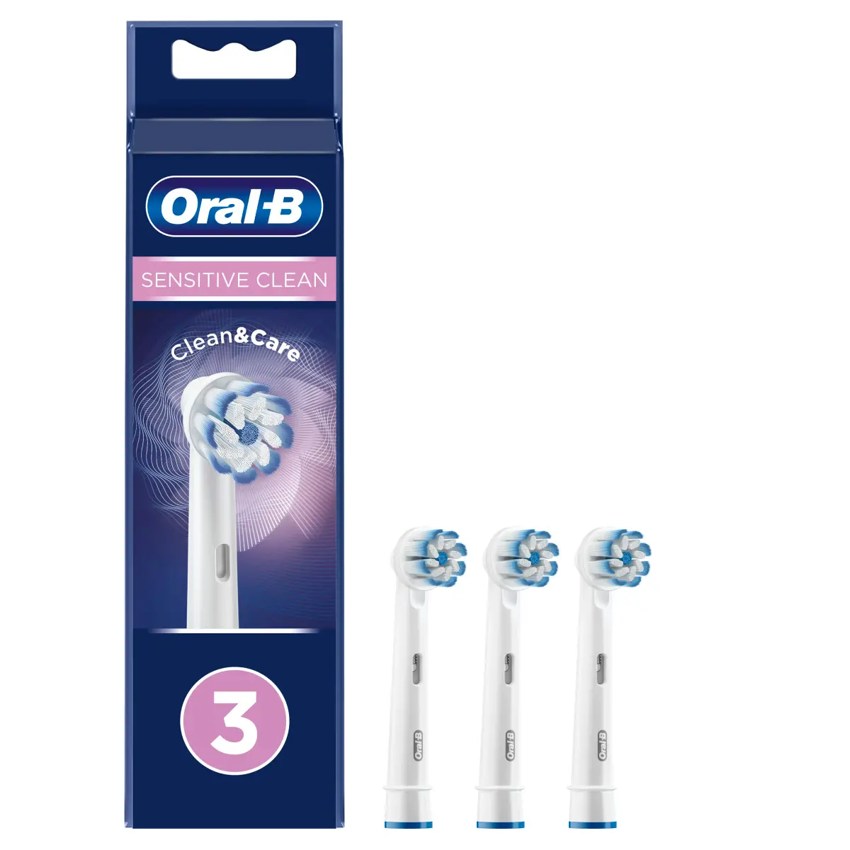 Oral-B Sensitive Clean & Care Tannbørstehode 3-pk.