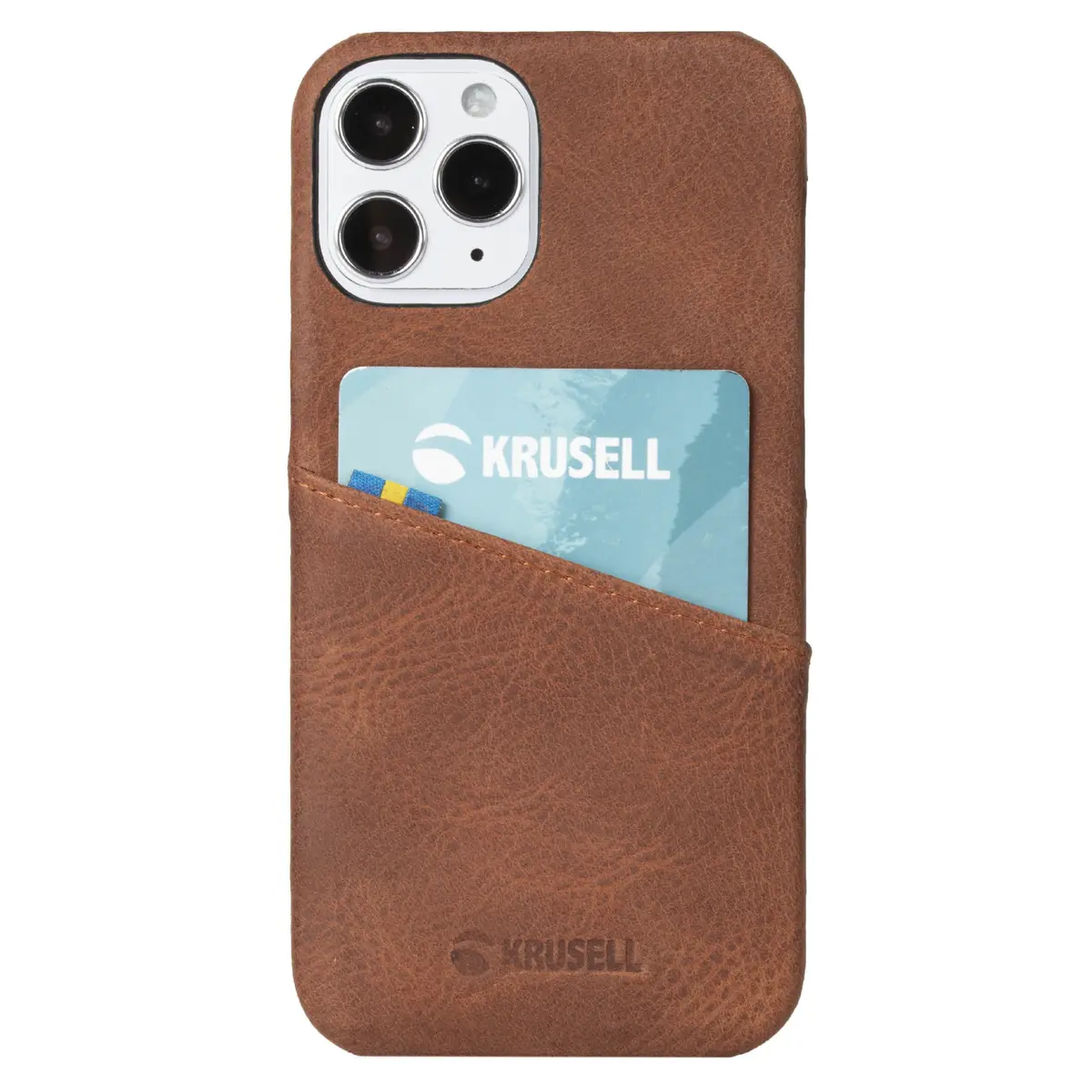 Krusell Lommebokdeksel for iPhone 12 Pro Max Cognac