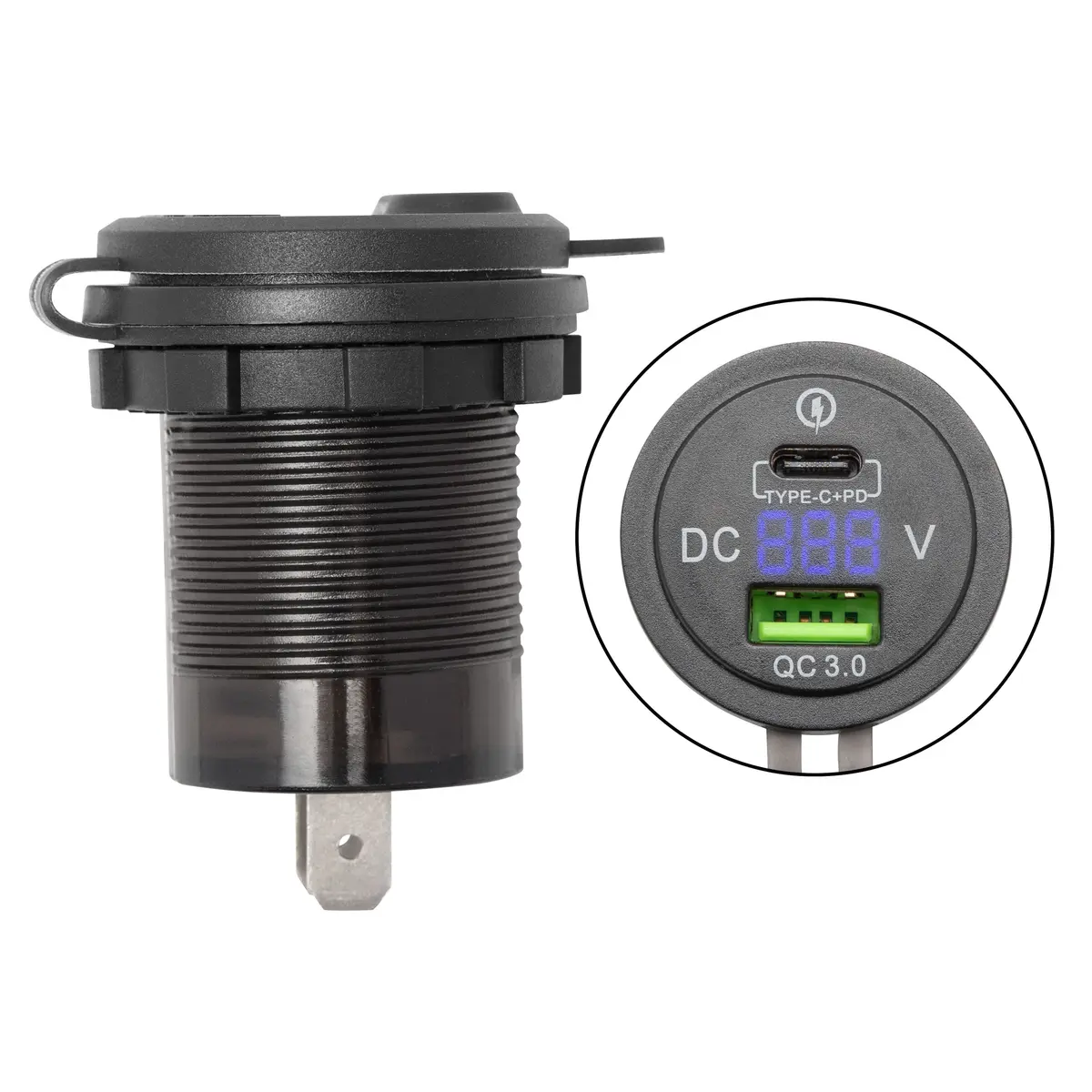Luxorparts USB-lader for panelmontering 30 W
