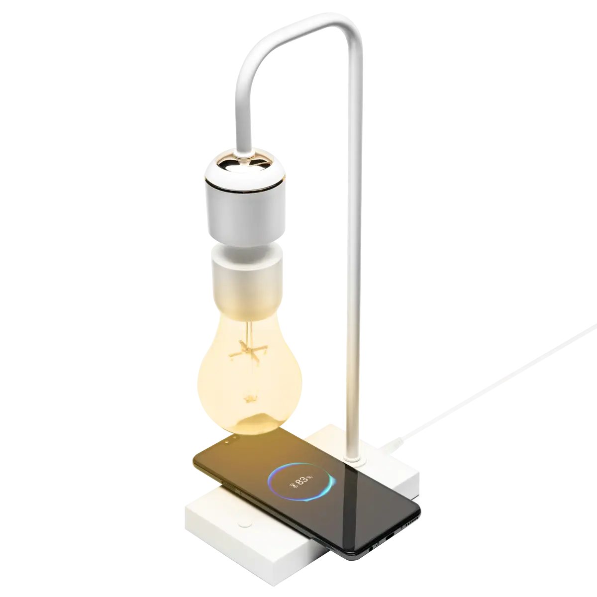 Cleverio Svevende bordlampe Hvit
