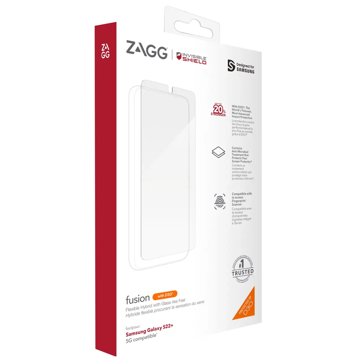 Invisible Shield Glass Fusion+ Skjermbeskytter for Galaxy S22 Plus