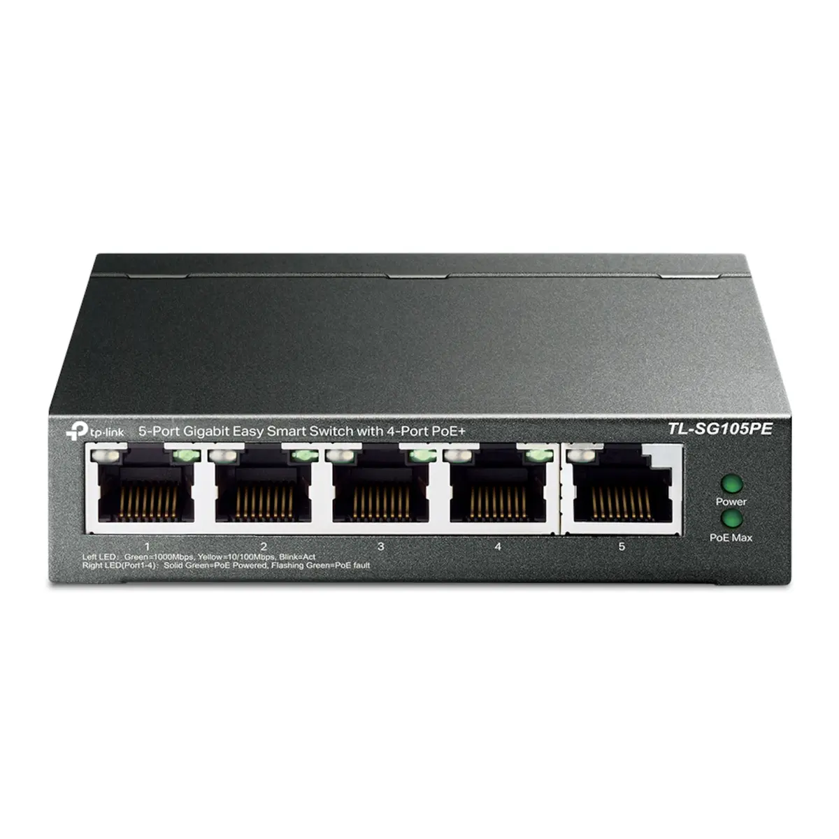 TP-Link TL-SG105PE Administrerbar gigabitswitch 5 porter PoE+
