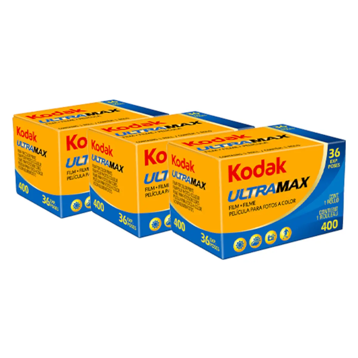 Kodak UltraMax 135-film 36 bilder med farge ISO 400 3-pk.