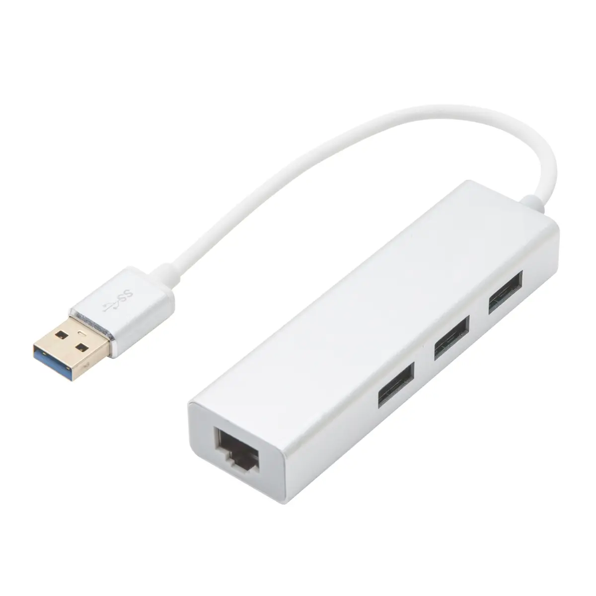 Plexgear Portable 700 USB 5 Gb/s-hub og gigabit-nettverkskort