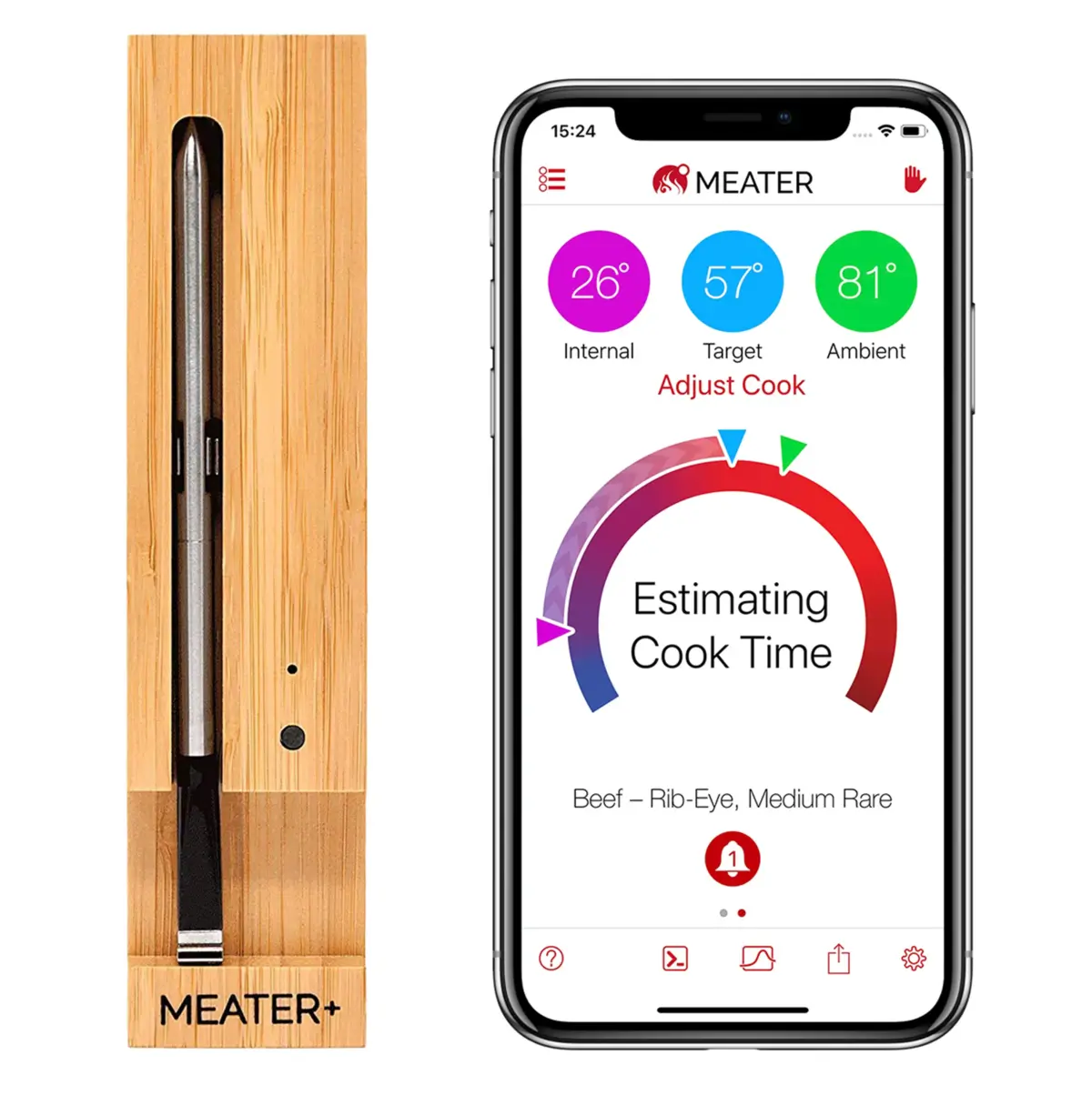 Meater + Trådløst grilltermometer og repeater for mobilen