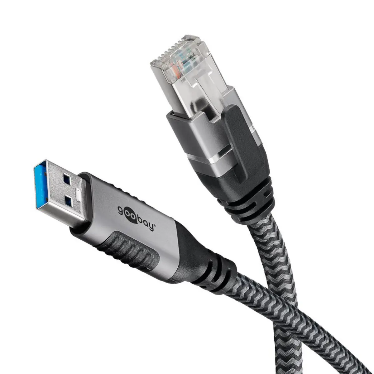 Nettverkskabel med USB-tilkobling USB-A 2 m