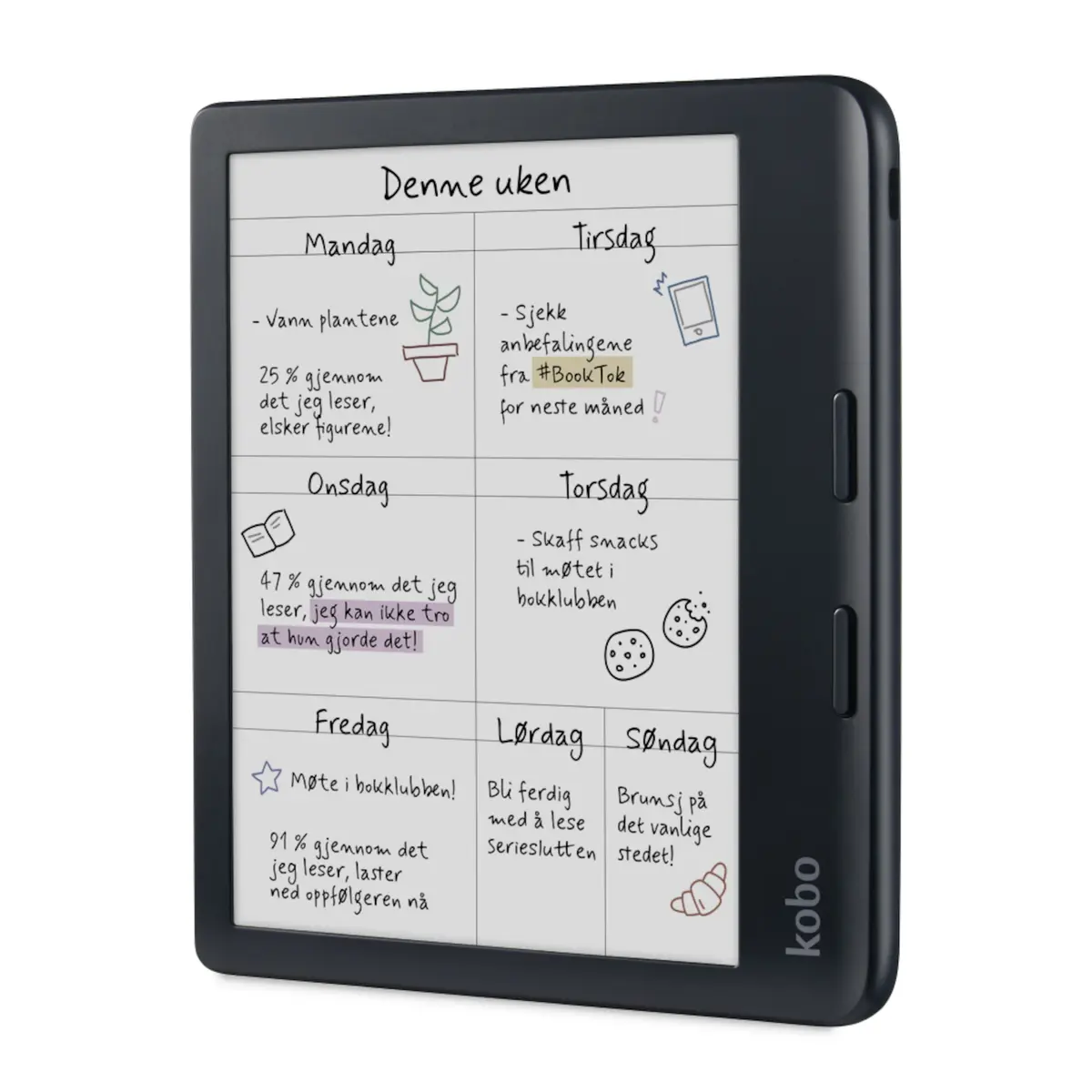 Kobo Libra Colour Lesebrett 7" Svart