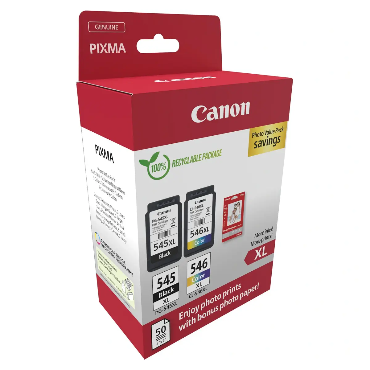 Canon PG-545XL/CL-546XL Økonomipakke for skriver
