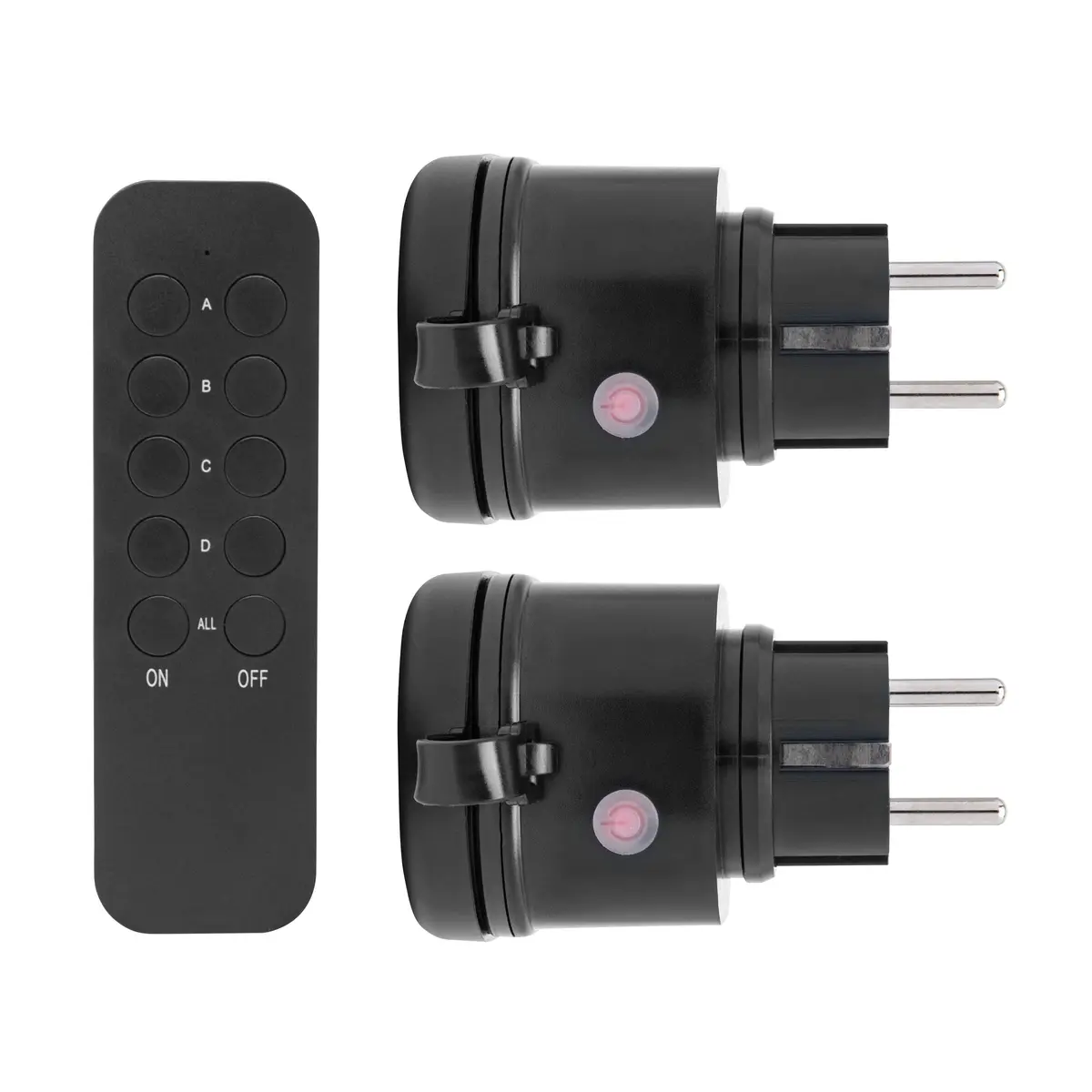 Cleverio Mini-fjernstrømbryter for utendørsbruk 3680W 2-pk