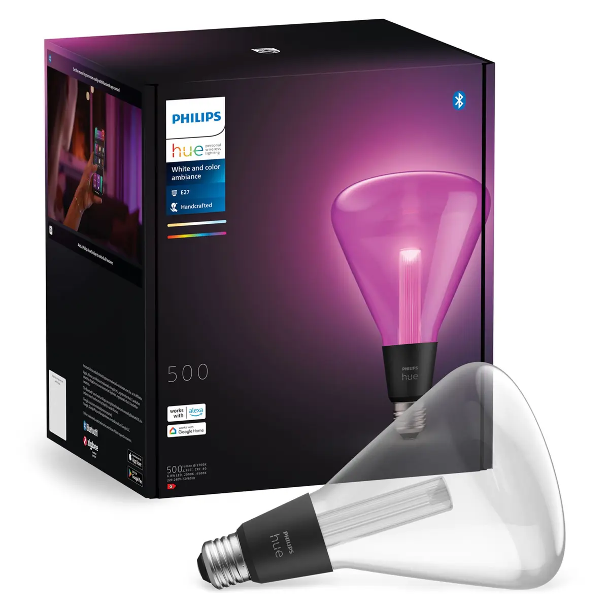 Philips Hue Lightguide Triangle E27 smart LED-pære 500 lm