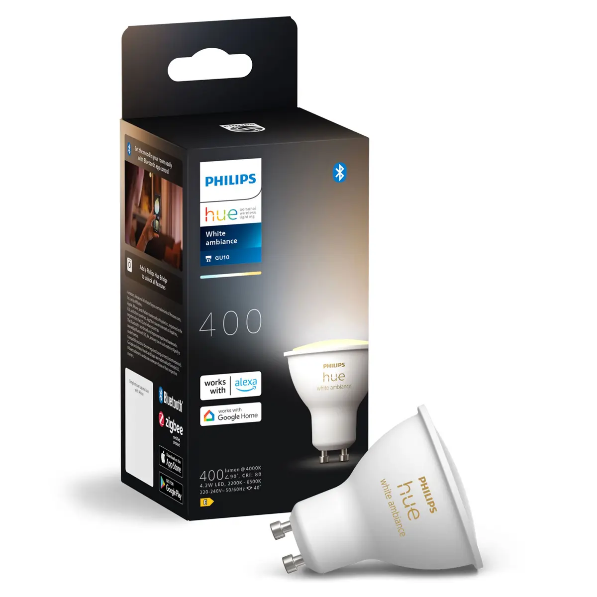 Philips Hue Ambience Smart LED-lampe GU10 400 lm 1-pk